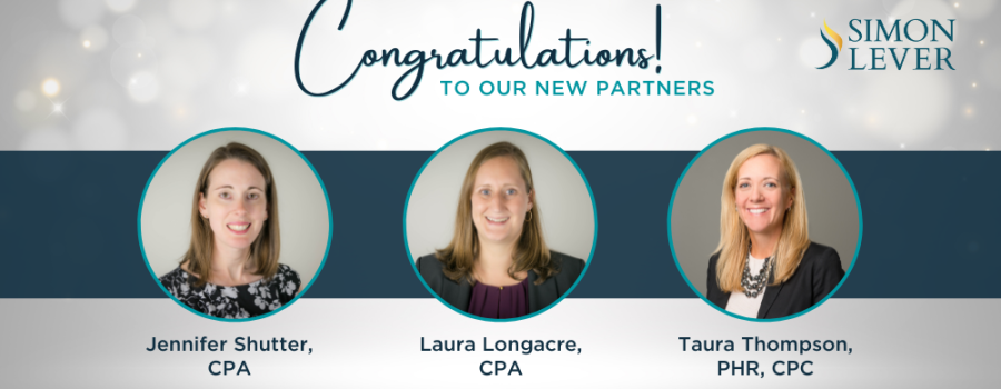 Simon Lever Promotes Jennifer Shutter, Laura Longacre, and Taura Thompson to Partner